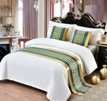 Load image into Gallery viewer, "Arna Royal LUXURY Collection" Hotel Quality Bed Runner/Scarf &amp; 2 Cushion Covers - Many Colours
