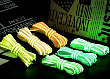 Load image into Gallery viewer, Trendy Fluorescent Reflective Shoe Laces - Many Colours/Sizes - NEW ARRIVAL
