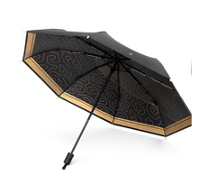 Load image into Gallery viewer, "Arna Collection" Luxury Umbrella - Black &amp; Gold Highest Quality
