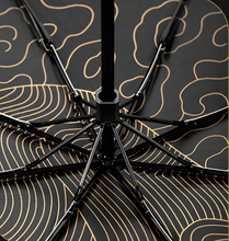 Load image into Gallery viewer, "Arna Collection" Luxury Umbrella - Black &amp; Gold Highest Quality
