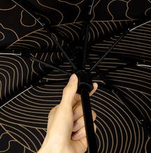 Load image into Gallery viewer, "Arna Collection" Luxury Umbrella - Black &amp; Gold Highest Quality
