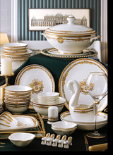 Load image into Gallery viewer, "Arna Lisa" Royal Collection - Luxury 60 Piece Ceramic Dinnerware
