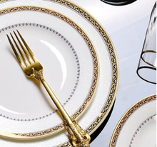 Load image into Gallery viewer, "Arna Lisa" Royal Collection - Luxury 58 Piece Bone China Dinnerware Gold
