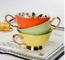 Load image into Gallery viewer, "Arna Lisa" Royal Collection - Luxury Britsh Bone China 6 Cups &amp; Saucers - Many Designs
