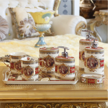 Load image into Gallery viewer, "Arna Lisa" Royal Collection - Luxury Bone China 8 Piece Bathroom Set - Gift Boxed
