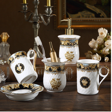 Load image into Gallery viewer, "Arna Lisa" Royal Collection - Luxury Ceramic 5 Piece Bathroom Set
