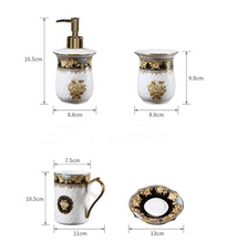 Load image into Gallery viewer, "Arna Lisa" Royal Collection - Luxury Ceramic 5 Piece Bathroom Set
