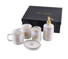 Load image into Gallery viewer, "Arna Lisa" Royal Collection - Luxury Ceramic 5 Piece Bathroom Set - Many Styles

