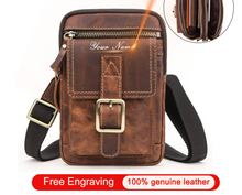 Load image into Gallery viewer, "Legend Collection" - New Men's Genuine Leather Shoulder/Cross Body/Belt Bag Horse/Cowhide FREE ENGRAVING PERSONALISE
