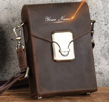 Load image into Gallery viewer, "Legend Collection" - New Men's Genuine Leather Cross Body Horse/Cowhide FREE ENGRAVING PERSONALISE
