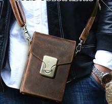 Load image into Gallery viewer, "Legend Collection" - New Men's Genuine Leather Cross Body Horse/Cowhide FREE ENGRAVING PERSONALISE
