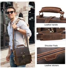 Load image into Gallery viewer, "Legend Collection" - New Men's Genuine Leather Shoulder/Messenger Bag Horse/Cowhide FREE ENGRAVING PERSONALISE
