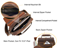 Load image into Gallery viewer, "Legend Collection" - New Men's Genuine Leather Shoulder/Messenger Bag Horse/Cowhide FREE ENGRAVING PERSONALISE
