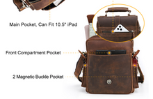 Load image into Gallery viewer, "Legend Collection" - New Men's Genuine Leather Shoulder/Messenger Bag Horse/Cowhide FREE ENGRAVING PERSONALISE
