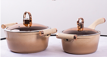 Load image into Gallery viewer, "Arna Lisa Royal Collections" Gold Diamond Queen Series Frying Pan Non-stick Stockpot Wok Pots
