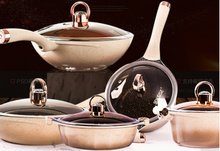 Load image into Gallery viewer, "Arna Lisa Royal Collections" Gold Diamond Queen Series Frying Pan Non-stick Stockpot Wok Pots
