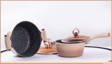 Load image into Gallery viewer, "Arna Lisa Royal Collections" Gold Diamond Queen Series Frying Pan Non-stick Stockpot Wok Pots
